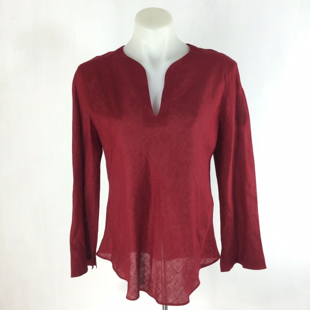 NWOT Banana Republic V-neck Long Sleeve 100% Linen